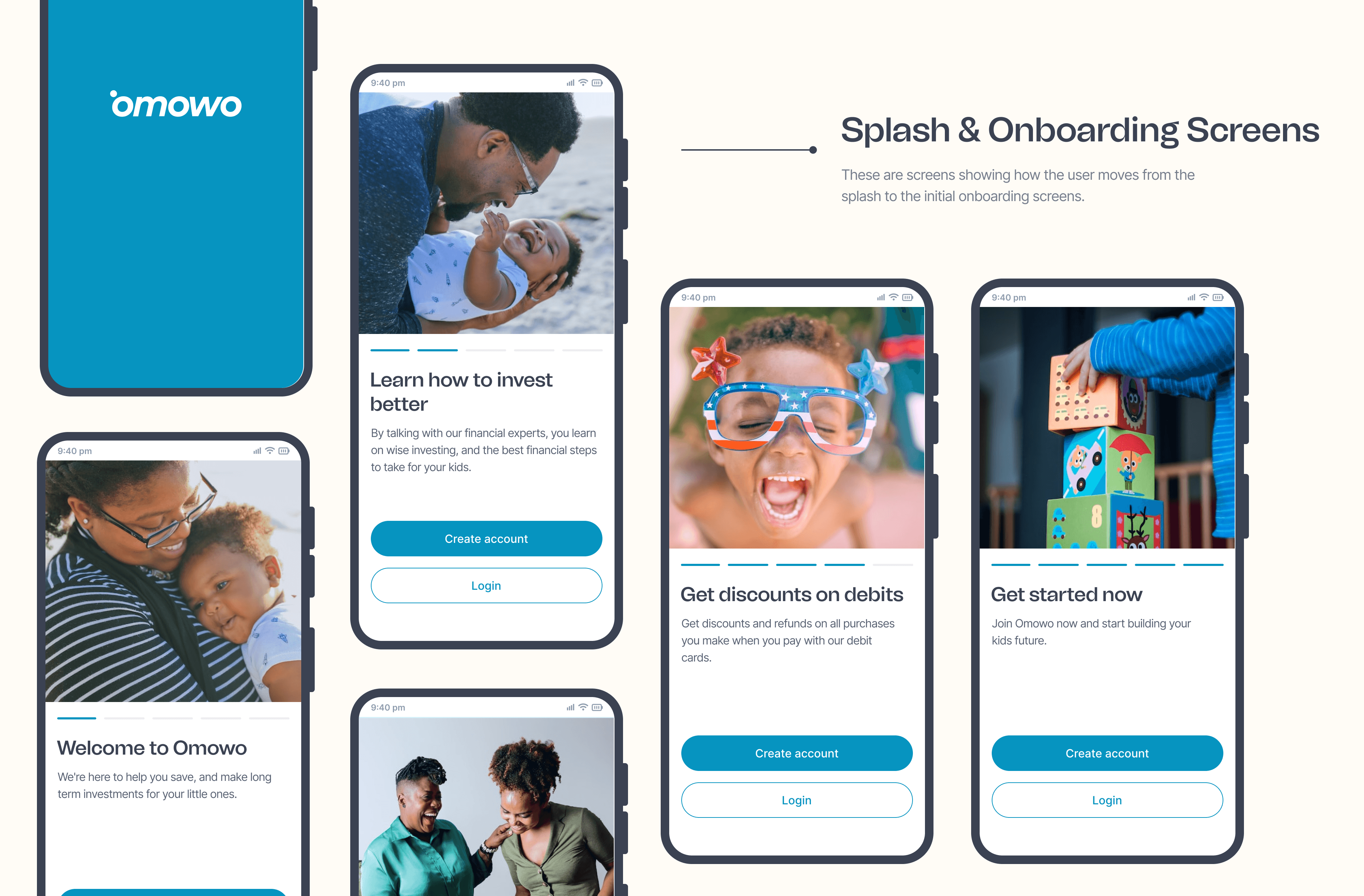 Splash & onboarding screens