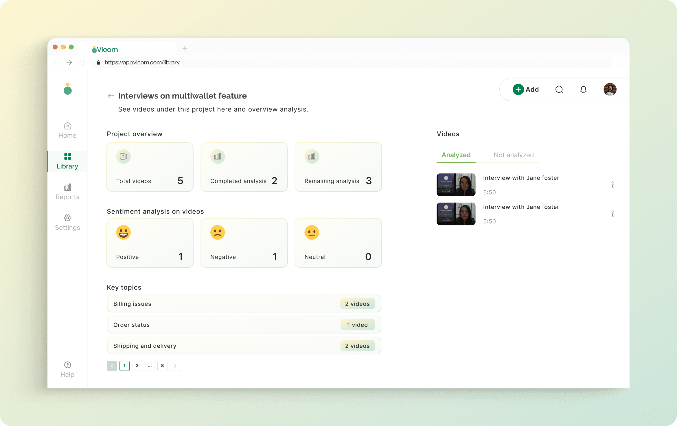 Vicom video project overview