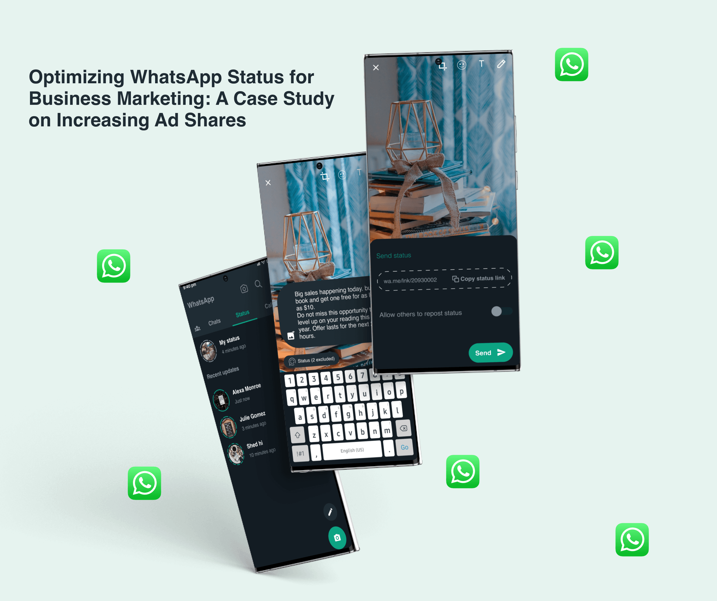 Optimizing WhatsApp status for business marketing