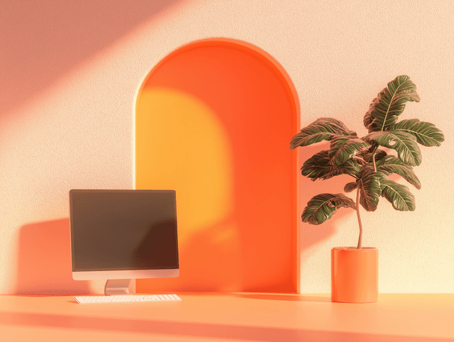 Design desk with planning sheets and color swatches